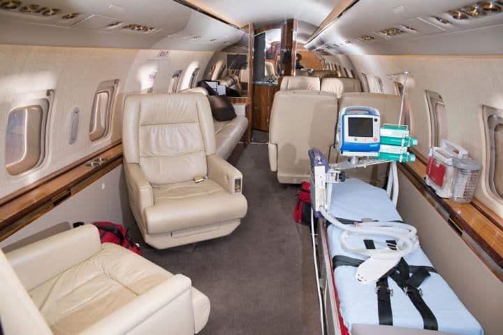 Air ambulance interior